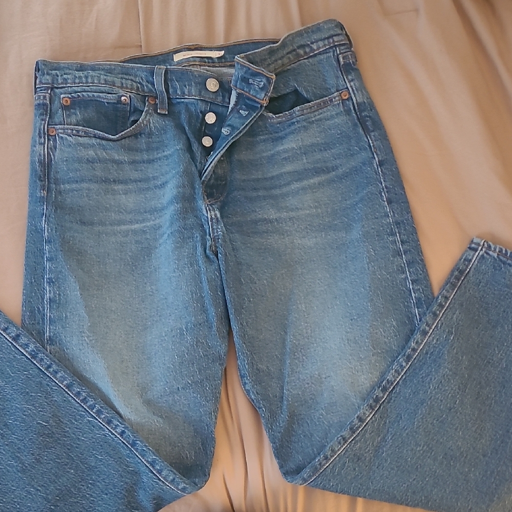 Classic Blue Straight Leg Jeans